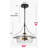 3-Light Black Modern Small Dimmable Drum Chandelier