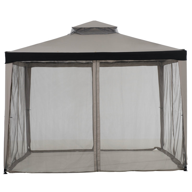 Fabric Pavillon Roseg - 300cm x 300cm, grey