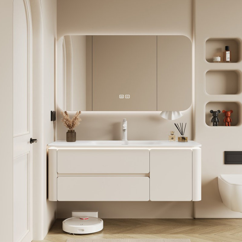 Modern cream style bathroom cabinet