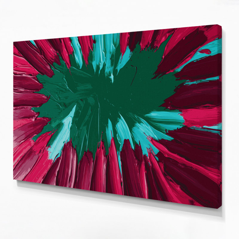Neo Expressionism 59 Green Canvas Wall Art, 12" H x 18" W