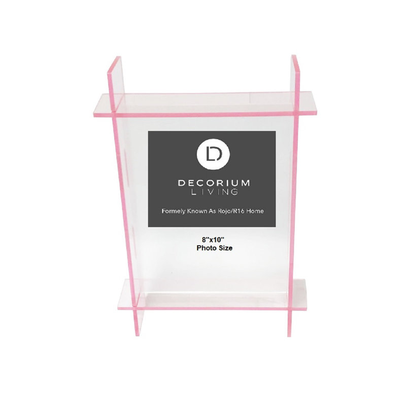 Cadre photo en plastique, Rose, 8 po x 10 po