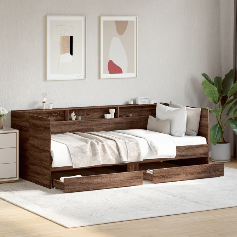 Patrocinio Daybed With Drawers, 90 x 200 cm, White