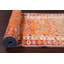 Tapis de couloir orange en laine noué à la main de conception unique 2 pi 9 po x 10 pi 2 po Noda