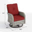 Ensemble de chaises berçantes pivotantes d'extérieur 4 pièces avec coussins et repose-pieds-1432116241