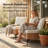 2-Piece Premium Wicker Patio Armless Chairs-823764594-823764593