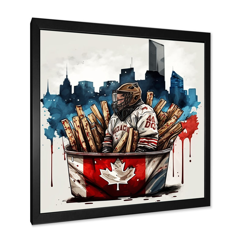 «But Tender in Poutine III», impression sur toile, H 30 po x l 30 po x P 1 po, Cadre photo noir