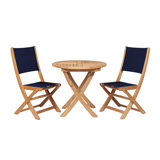 Stella Teak 3 Piece Bistro Set