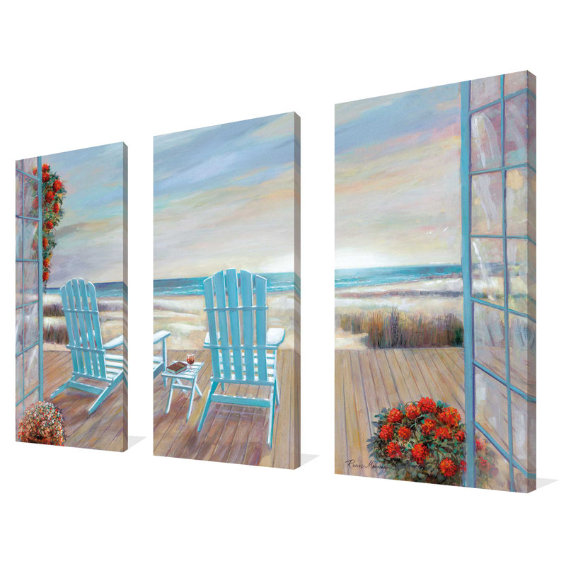 Serendipity - ensemble de 3 reproductions d'art sur toile tendue, H 32 po x l 48 po x P 0,75 po