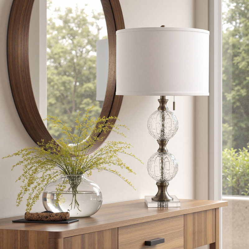 Lampe de table en verre empilé Clearhaven
