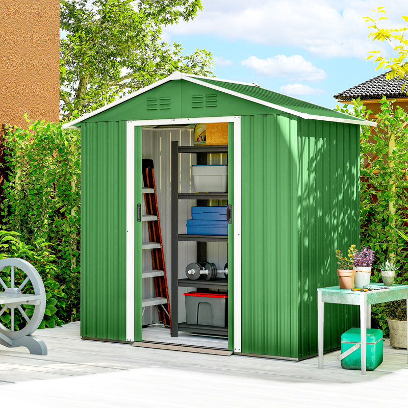 Garden Storage Shed, Green