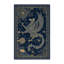 Tapis oriental bleu doux et moelleux à motif de griffons en griffon bleu marine-319794772