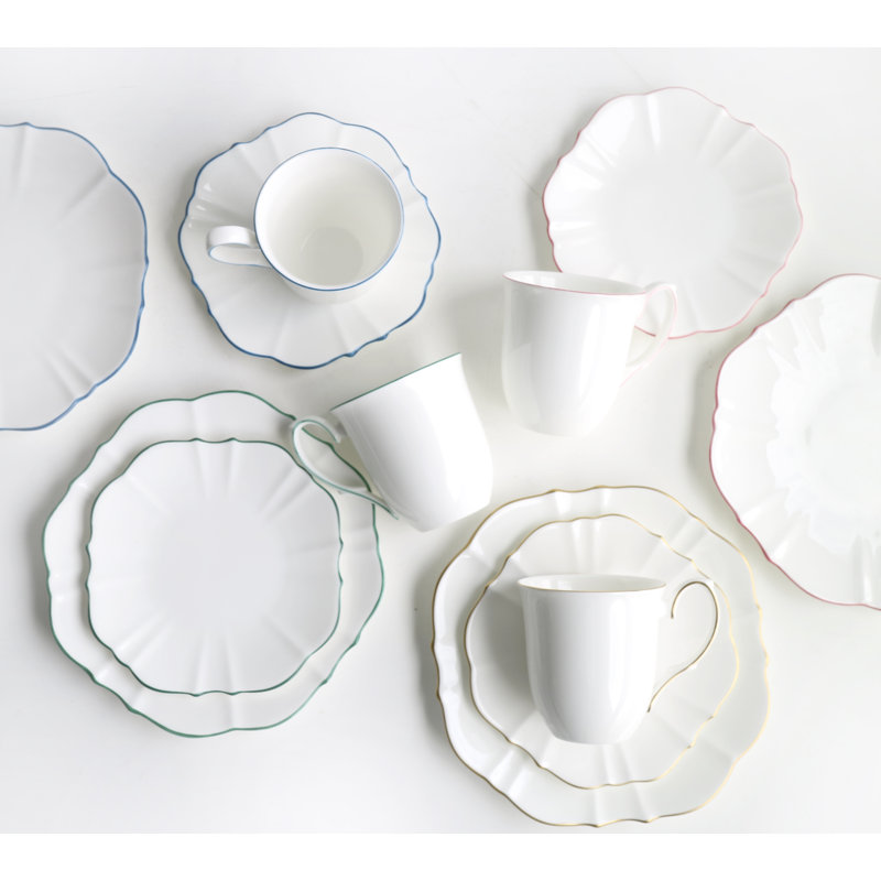 Amelie Bone China, Brushed Gold