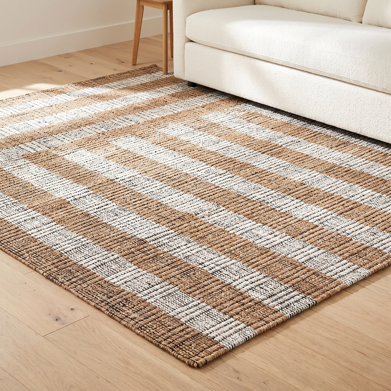 Hand-Woven Striped Performance Rug, 8'-0" X 10'-0" Rectangle