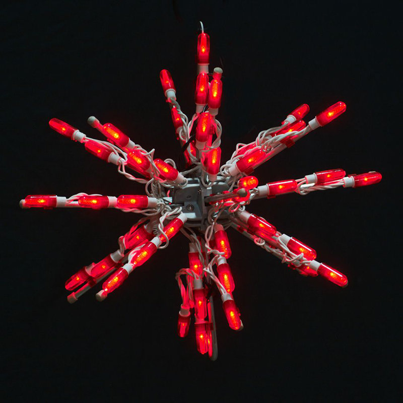 Écran lumineux à del starburst, 12 po, Rouge