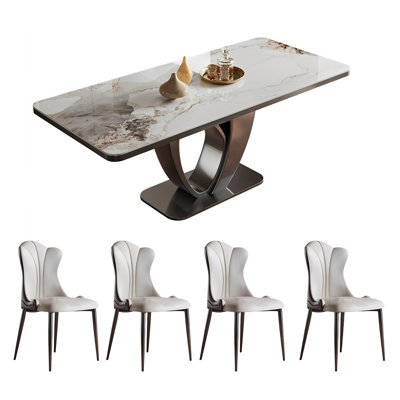 Ensemble de table et de chaises rectangulaires Home Rock