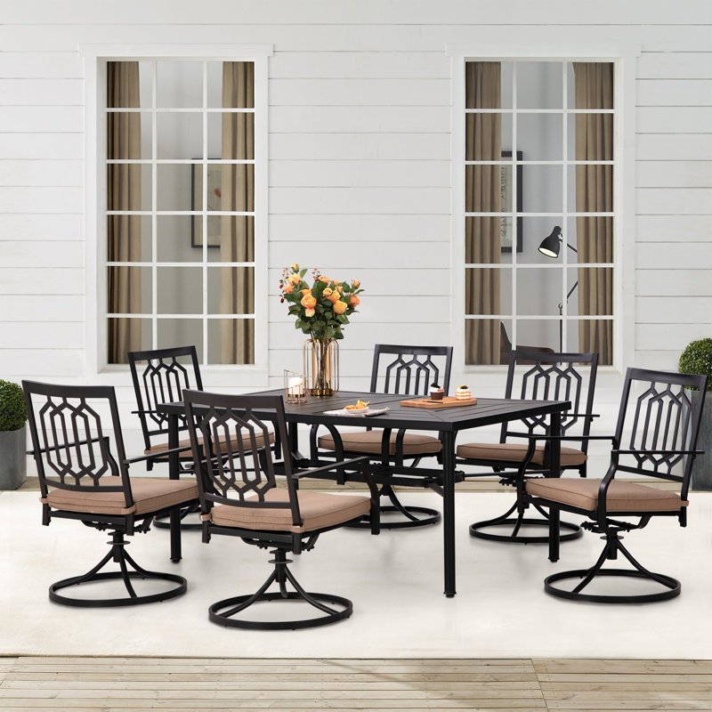 Rectangular 6 - Person 64'' Long Dining Set with Cushions