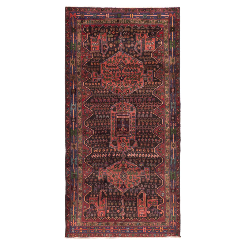 Tapis noir Konya Anatolian 4 pi 11 po x 10 pi 0 po