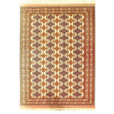 One-of-a-Kind Rectangle 7' X 9'9" 1960s Area Rug in Beige/Ivory