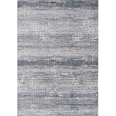Tapis abstrait gris / bleu Winklevoss