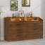 Commode 6 tiroirs avec prise de courant Vikky, commode avec éclairage DEL, organisateur de commode moderne-1095123459