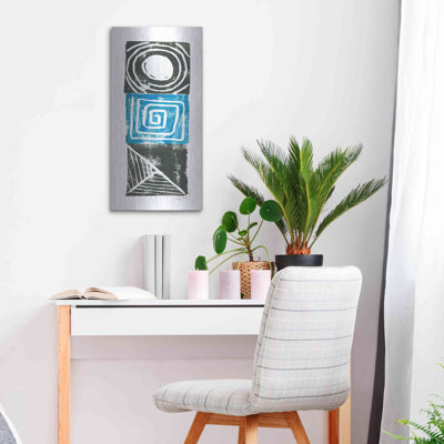 Brayden Studio® «Block Print III» par Courtney Prahl, art mural en métal