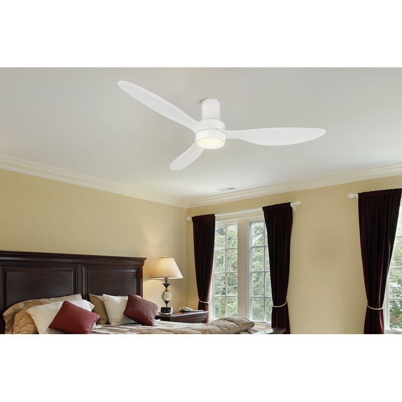 Georgel 52 " Ceiling Fan with LED Lights with Light Kit, White