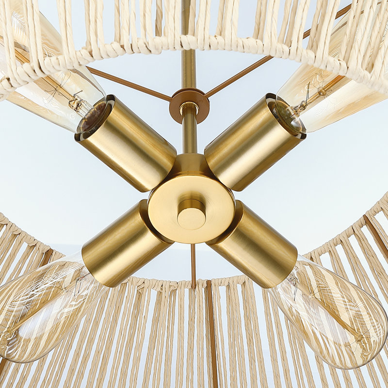 Nekoosa 4-Light Dimmable Geometric Chandelier 