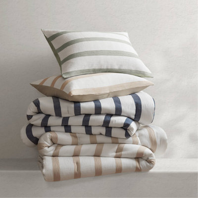 3-Piece King/Cal King Yarn-dyed striped comforter