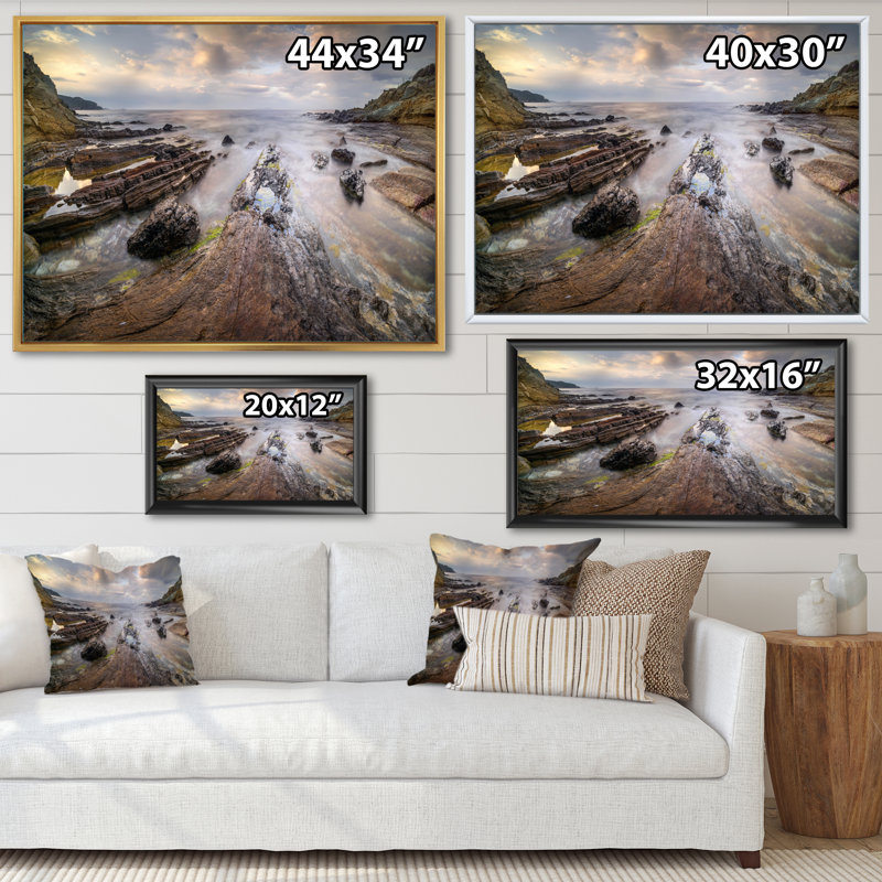 «Unusual Coastal Rock Formation In Corsica», reproduction d'art nautique et côtier sur toile, L 40 po x H 30 po