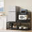 Mini Fridge Stand With Storage, Mini Refrigerator Stand With Power Outlet, Wine Fridge Table With Movable Storage Basket, Heavy Duty Beverage Refrigerator Table For Dorm Home Use (black)-114234351
