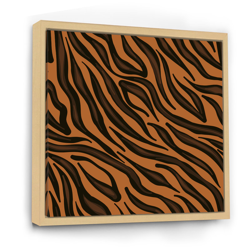Tigre d'Animak tendance - décoration murale moderne et contemporaine en toile, H 30 po x l 30 po x P 1 po