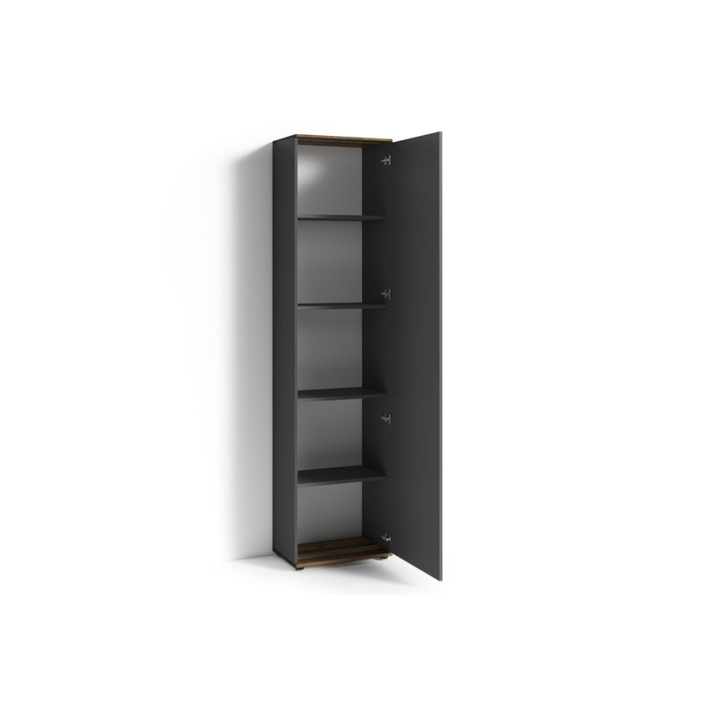 Deshaunta 1 Door Manufactured Wood Wardrobe, Brown