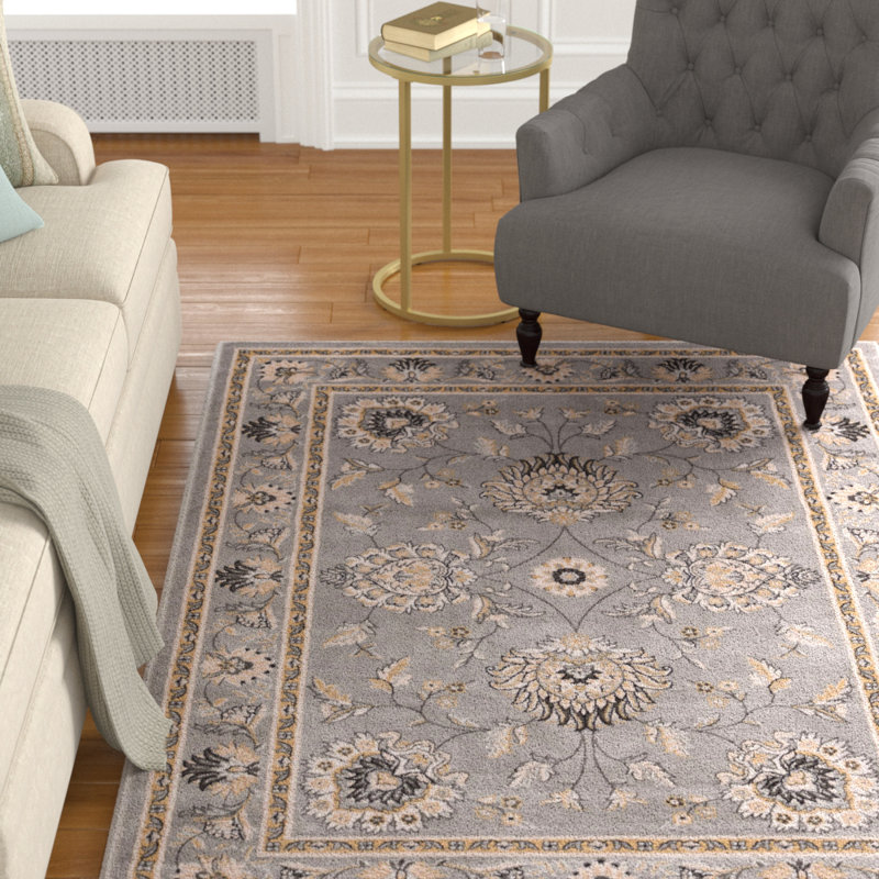 Delatorre Traditional Oriental Persian Grey Rug, Rectangle 200 x 280cm