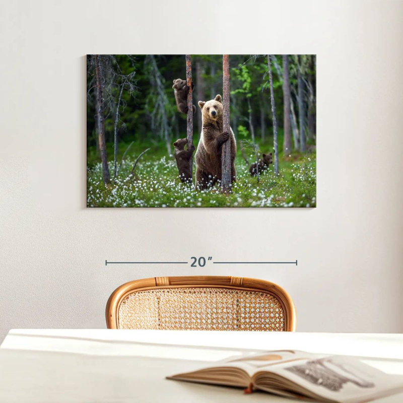 Brampt Grizzly Bear Group, 16" H x 24" W