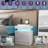 2 - Drawer Nightstand with APP Controlled LED Light and High Gloss Finish-593551373