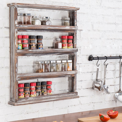 Wall Wood Spice Rack