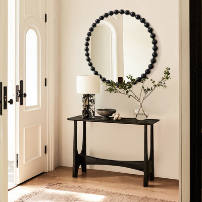 Miroir mural rond en fer, adapté au vestibule, au salon, à la chambre à coucher et à la salle de bain.