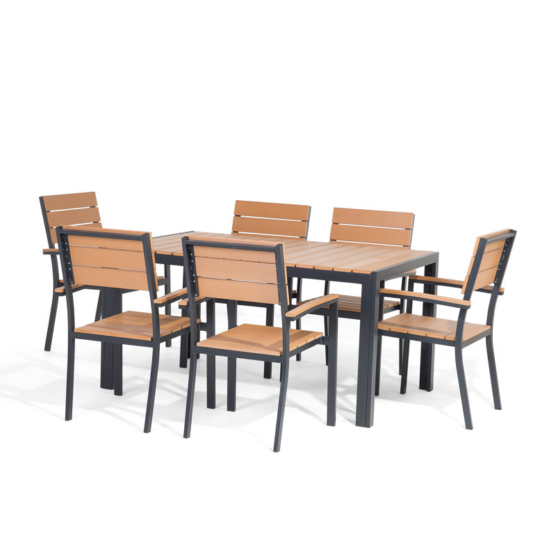 Como 6 - Person Patio Dining Set with Rectangular Table