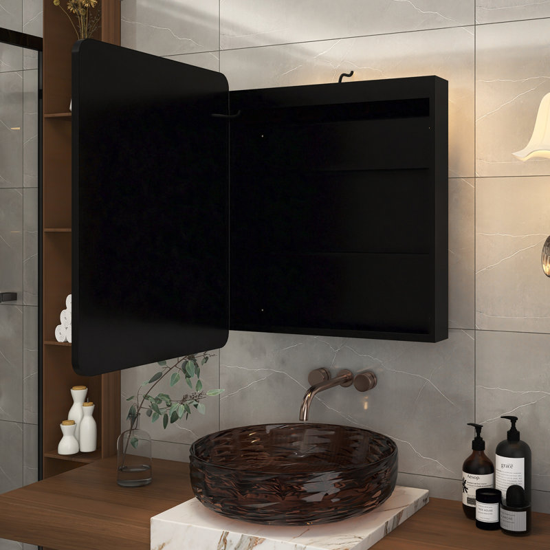 Miroir pour armoire à pharmacie Mahisha, H 30 po x l 24 po x P 4,9 po