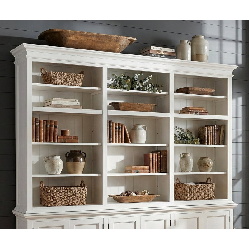 Halifax Lachlan Triple Bay Hutch Unit Top 59.06" H x 94.49" W, Pure White