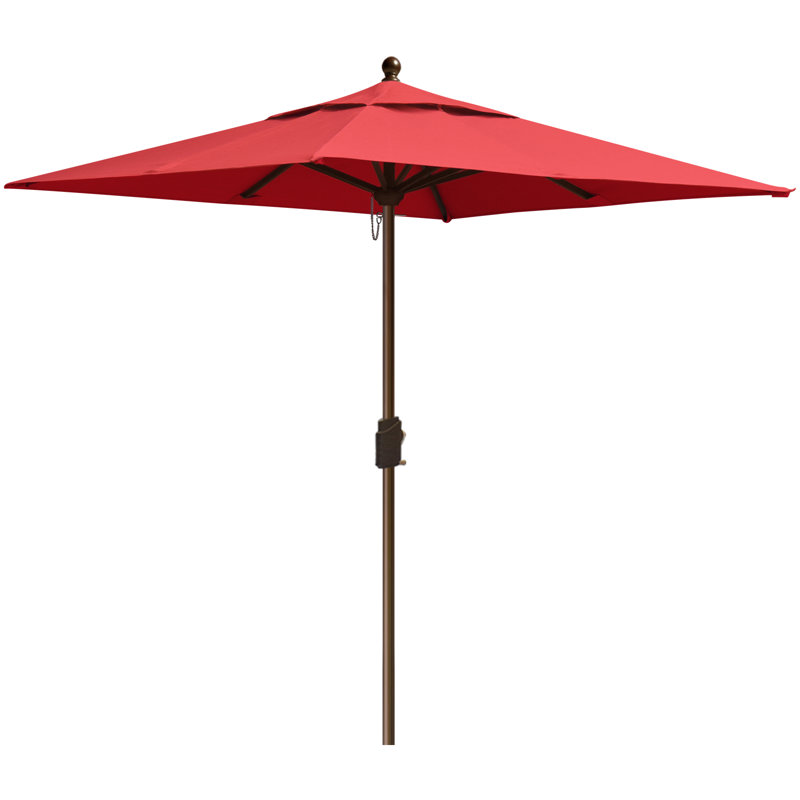 Parasol de marché carré 6 pi Nahlani, Rouge