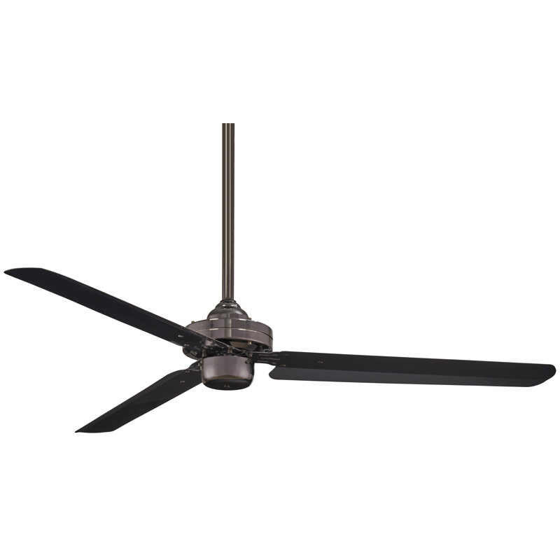 54" Gun Metal Industrial Ceiling Fan with Remote and Lighting