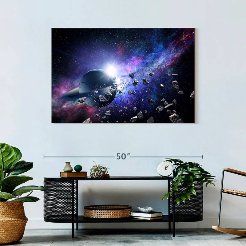 Oberle Asteroids In Space, 30" H x 45" W