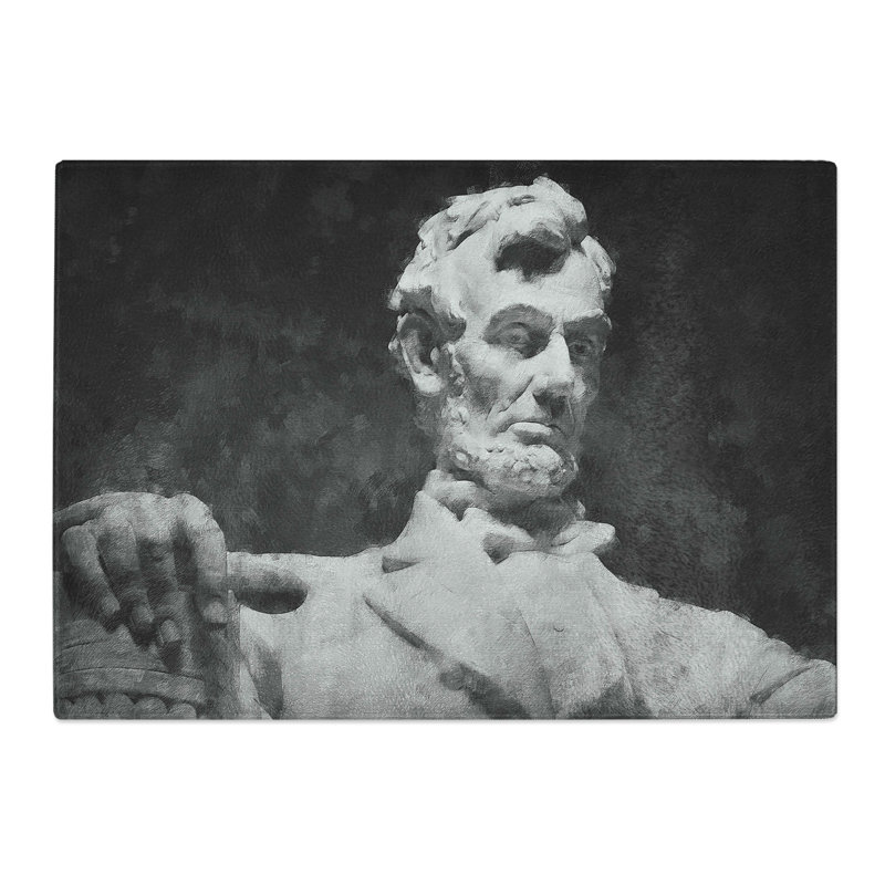 President Lincoln Memorial Painting Chopping Board, 0.4cm H x 20cm W x 28.5cm L