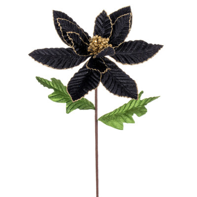Velours à garniture scintillante poinsettia 22 po
