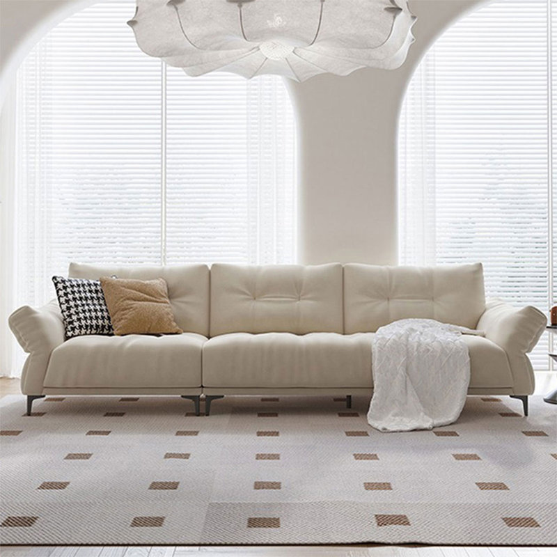 Coussin modulaire 118,11 po en polyester blanc, 32.28"H*118.11"L*39.37"W