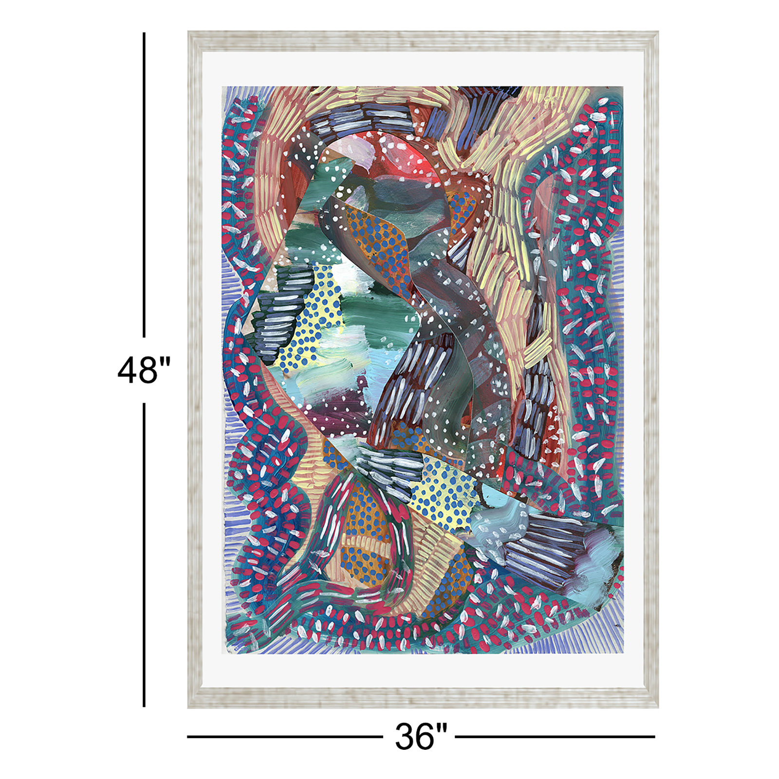 Baby Your Electric by K'era Morgan, White, Silver Paper Single Picture Framed, 48" H x 36" W
