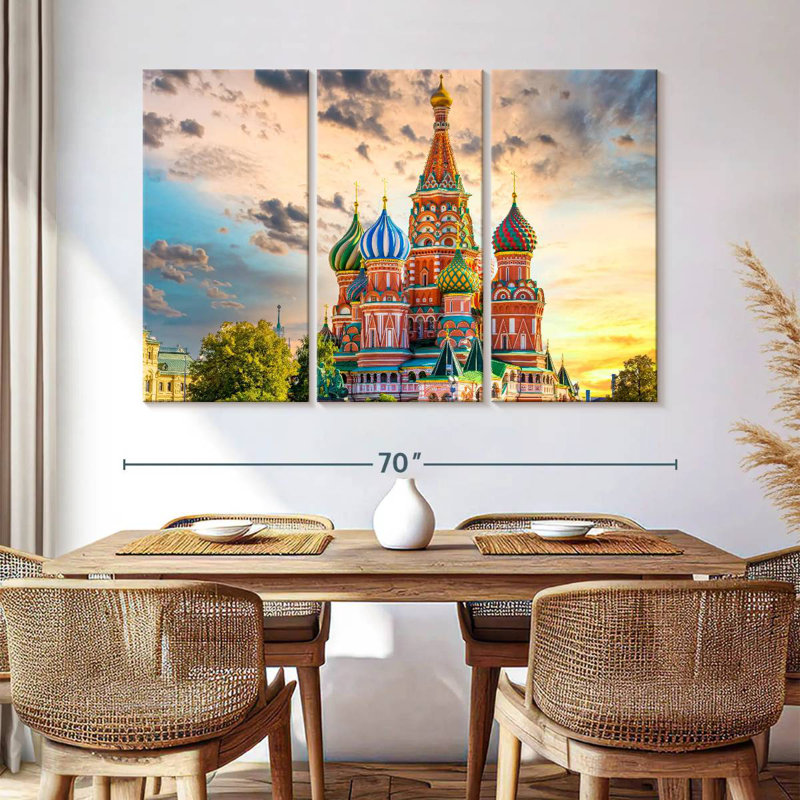 Cathédrale Saint-Basile de Moscou, H 42 po x l 65 po