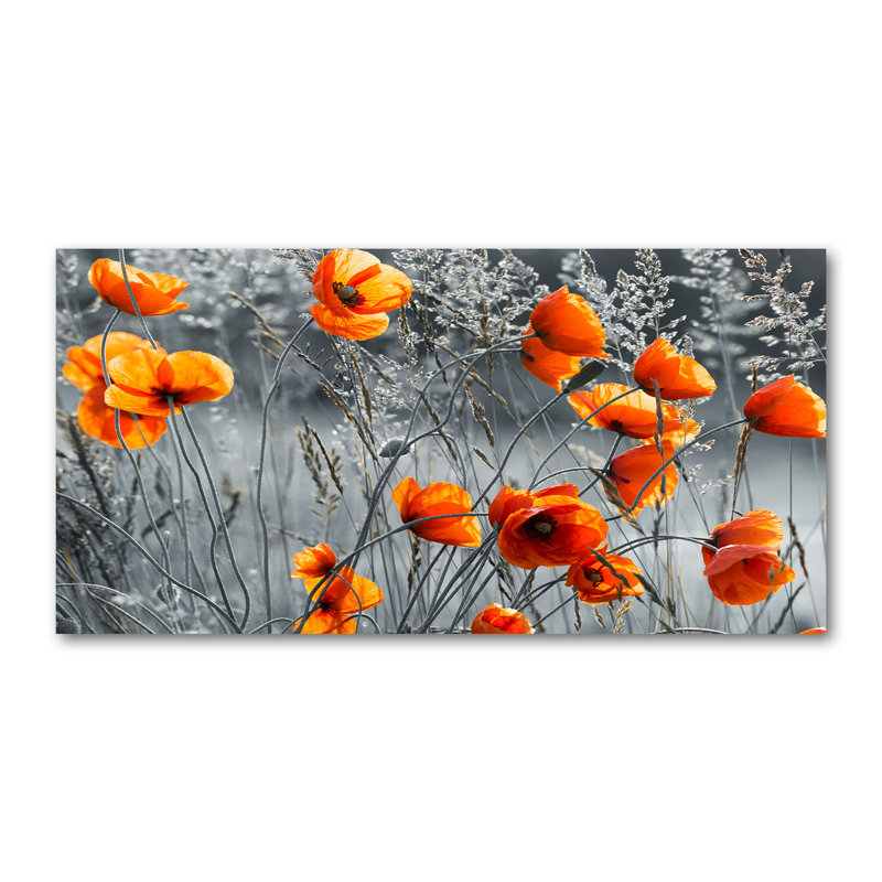 Field Poppies - Wrapped Canvas Print, No Frame, 140cm H x 70cm W