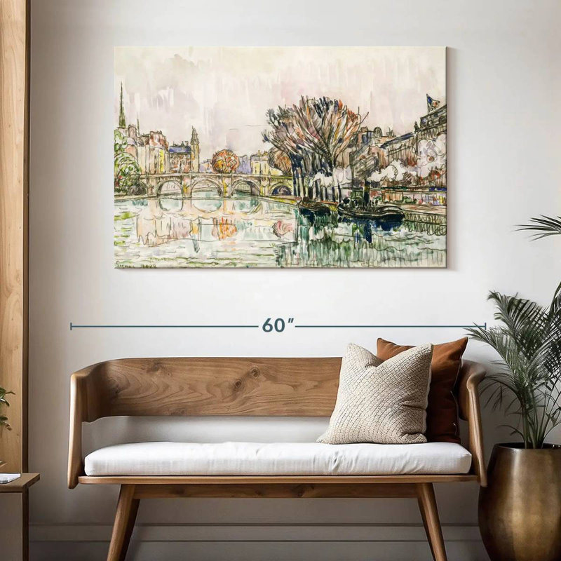Ravi le Pont Neuf Paris, H 32 po x l 48 po